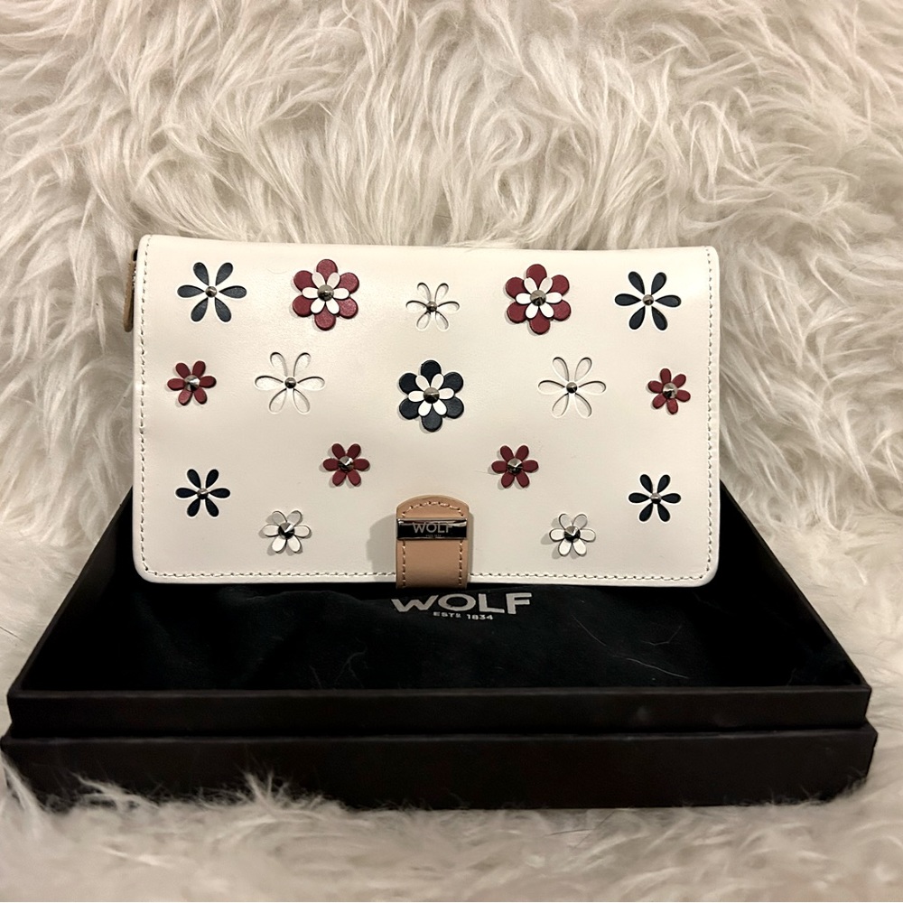 WOLF leather jewelry travel case